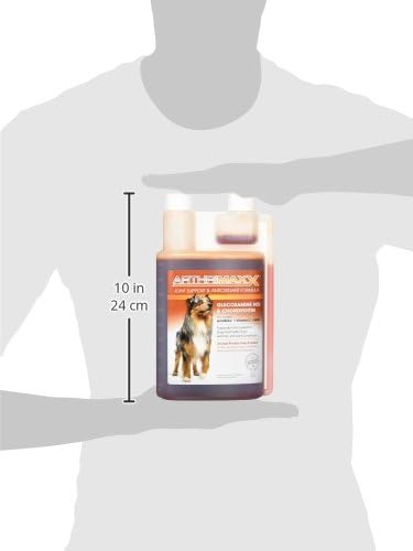 Dog Supplement for Joint Inflammation & Arthritis, Naturally Potent Dog Joint Care, Antioxidant Formula with MSM, Chondroitin, Vitamin C, & Glucosamine for Dogs, 32 fl oz
