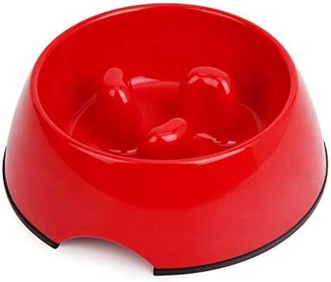 Super Design Slow Feeder Dog Bowl, 1.5 Cup, Nonslip, Heat-Resistant, Sturdy, Suitable for Medium to Large Dogs, Dishwasher Safe