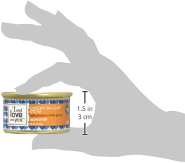 I and love and you Wet Cat Food - Chicky-Da-Lish Stew - Chicken Recipe, Grain Free, Filler Free, 3oz Pack of 24 Cans