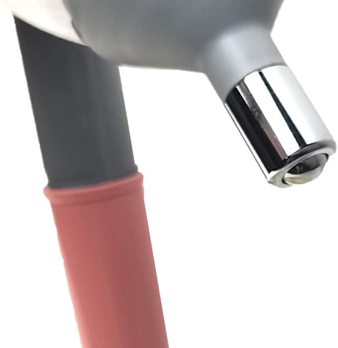 NACOCO Pet Standing Water Dispenser Cat Dog Standing Bowl with Detachable Pole Automatically Feeding Water Height Adjustable(Grey-Pink)