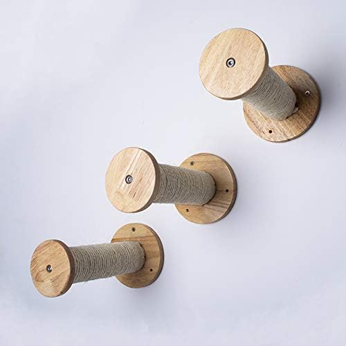 La La Pet® 3Pcs Wood Cat Scratching Post Cat Shelf Board Floating Cat Perch Cat Climber Cat Scratcher Wall Cat Furniture Cat Climber Bed Tower Tree