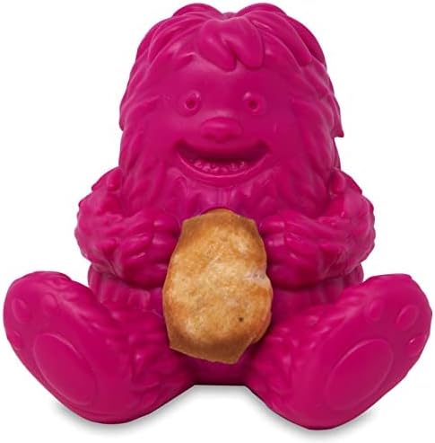 Yeti Puff and Play Dog Toy, Dog Chew Holder, Fun Stimulating Chew Toy for Teething, Behavior Training for Light to Moderate Chewers (Pink - Yeti)