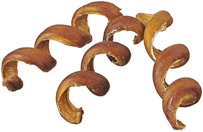 Pawstruck All-Natural 6" Bully Stick Springs for Dogs - Fun, Challenging, Rawhide-Free, 100% Beef, Single Ingredient Chew Bones - Fully Digestible, Low Odor - 25 Pack - Packaging May Vary