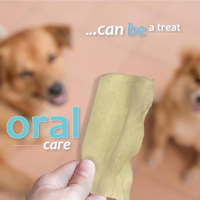 Oral Hygiene Chews for Medium Dogs-Enzymatic Dental Treats for Daily Oral Care, Cleans Teeth and Freshens Breath, Reduces Plaque, Bacteria and Tartar Build Up Without Brushing-30 Chews