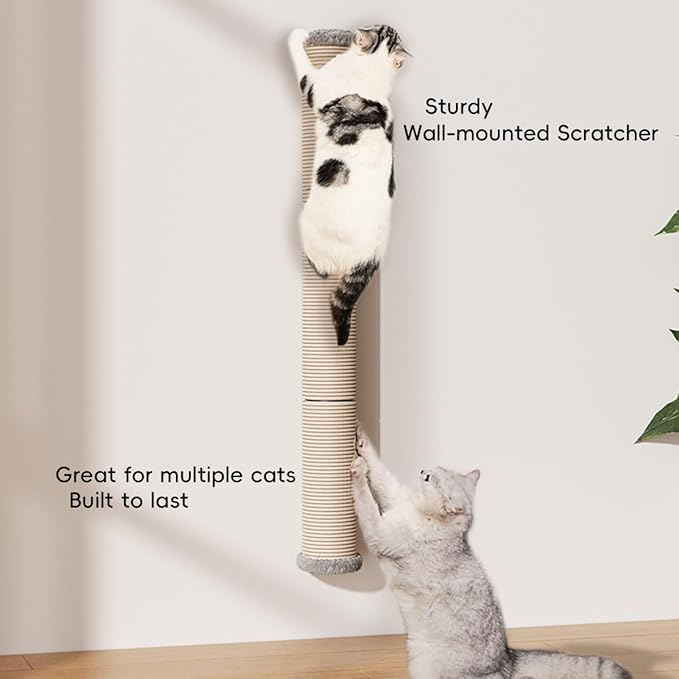 40" Wall Mounted Cat Scratcher, Sisal Scratching Post