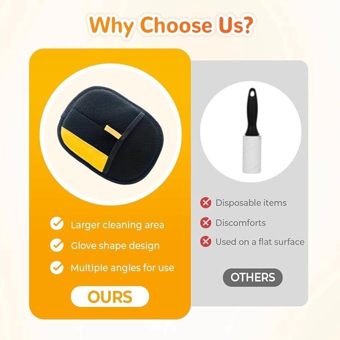 MYY Pet Hair Removal Glove, Electrostatic Pet Hair Removaler Gloves for Cats & Dogs, Furniture, Couch, Carpet, Car Seat, Clothing and Bedding, Pet Grooming Tool Upgraded Version