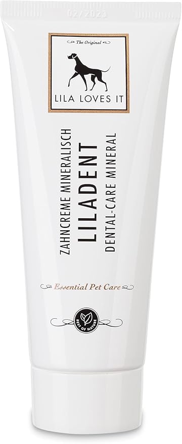 Toothpaste for Dogs - Natural Tooth Cleaning with Coconut Oil, Turmeric & Papaya Extract, Gentle & Effective, for Plaque, Tartar & Bad Breath, LILADENT Dental-Care Mineral by LILA LOVES IT, 75 ml