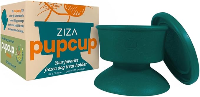 PUPCUP - Frozen Dog Toy, Licking Toy, Dog Enrichiment Toy for Boredom, Suction Base, Easy Clean, Fillable and Freezable Toy