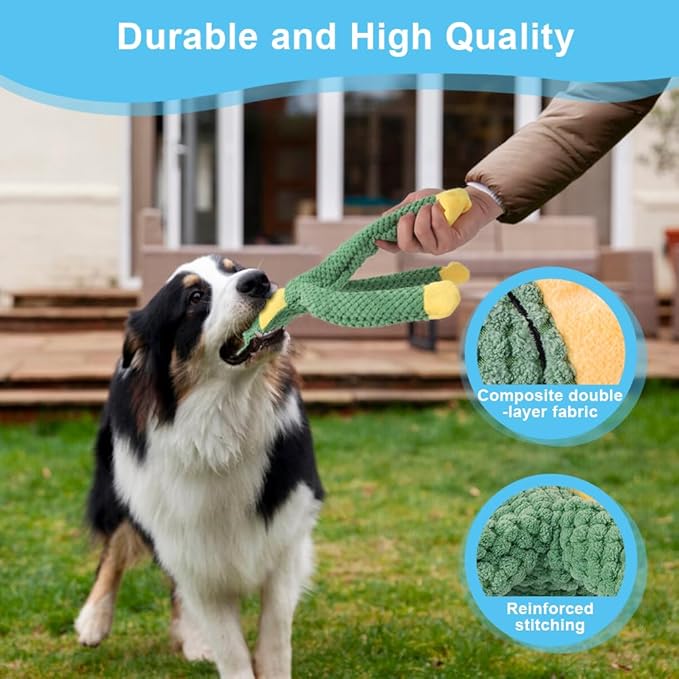 Dog Squeak Toys for Small, Medium & Large Dogs, Durable Chew Toy for Teething and Chewing, Tough Interactive Puppy Toy, 5-Pack, for Dogs