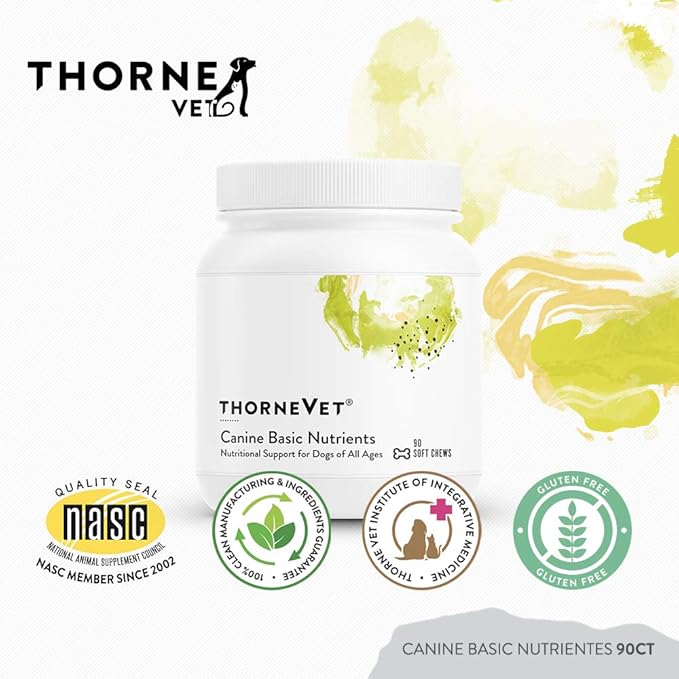 ThorneVET Canine Basic Nutrients – Multivitamin Support for Dogs, 90 Soft Chews