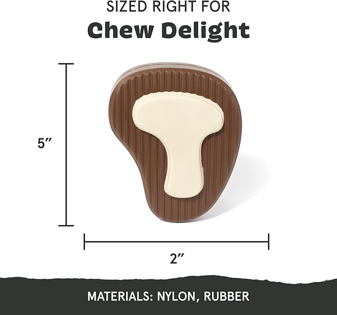 Barkbox Super Chewer Tough Dog Chew Toys for Aggressive Chewers, Dental Stimulating (T Bone - Large)