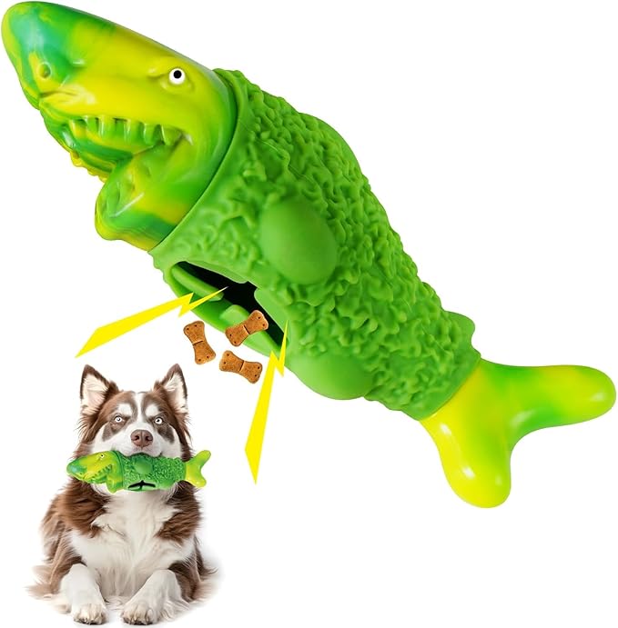 Tough Dog Chew Toys for Aggressive Chewers, Interactive Treat Dispensing Dog Toy, Durable Dog Toys for Medium & Large Dogs - Great for Boredom