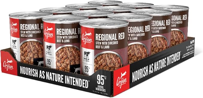 ORIJEN Real Meat Shreds, Grain-Free, Regional Stew, Premium Wet Dog Food