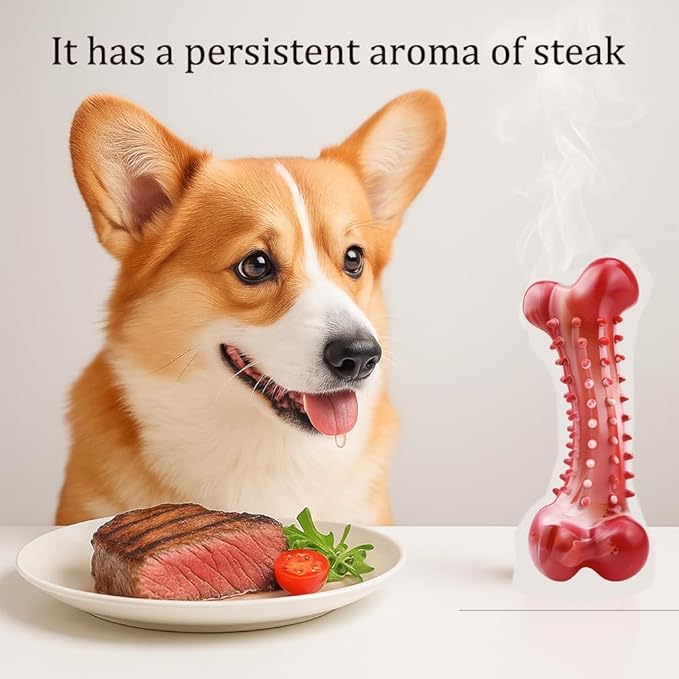 Indestructible Dog Chew Toys for Aggressive Chewers-Durable Rubber Toy for Large MediumSmall Dogs, Interactive Puppy Teething Chewer (Fit for Medium to Large Dogs)