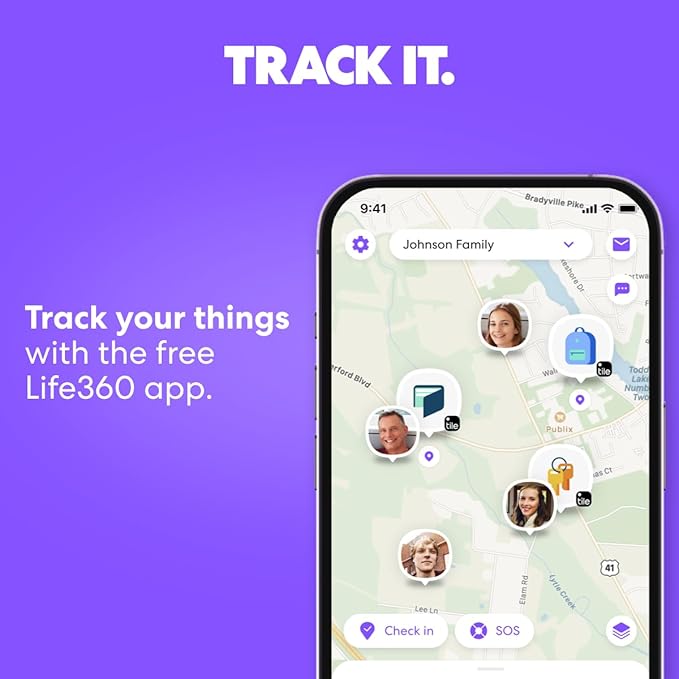 Tile by Life360 Pro - Powerful Bluetooth Tracker, Key Finder and Item Locator for Keys Bags, and More. Both iOS and Android Compatible. Phone Finder. 2-Pack (Black/White)