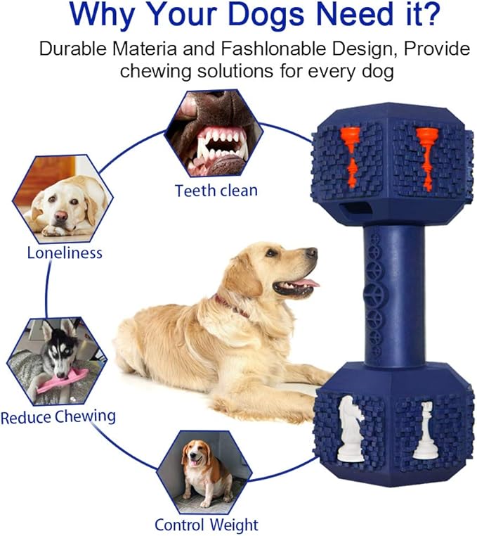 Dog Chew Toys for Aggressive Chewers,Food Grade Non-Toxic Dental Pet Toy,Tough Durable Indestructible Dog Toys for Medium Large Dogs.Blue