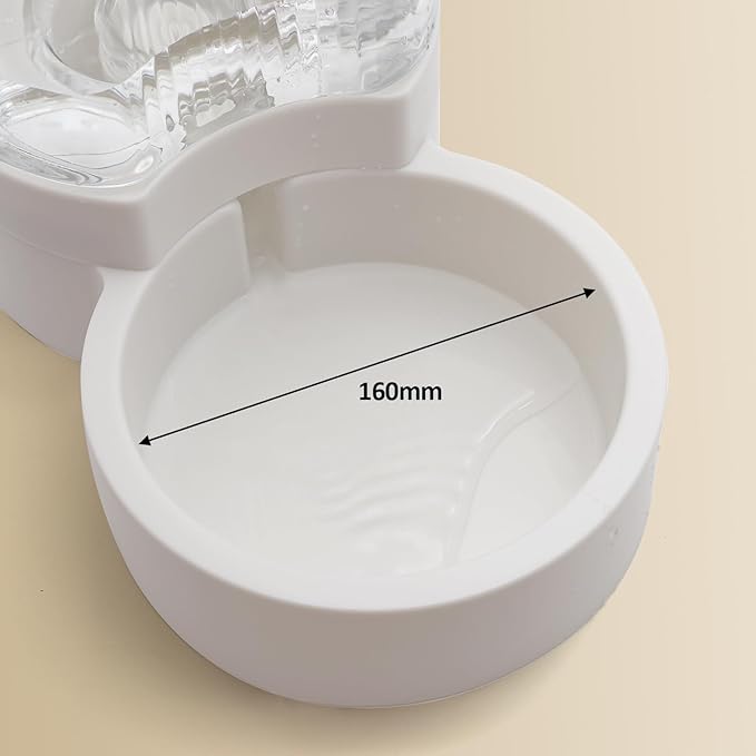 Pet Water Dispenser, Gravity Automatic Dog Water Bowl & Cat Water Dispenser, 4L Cat Dog Waterer Station, Self Water Dish Without Electricity Auto Water for Cats Dogs Bunny