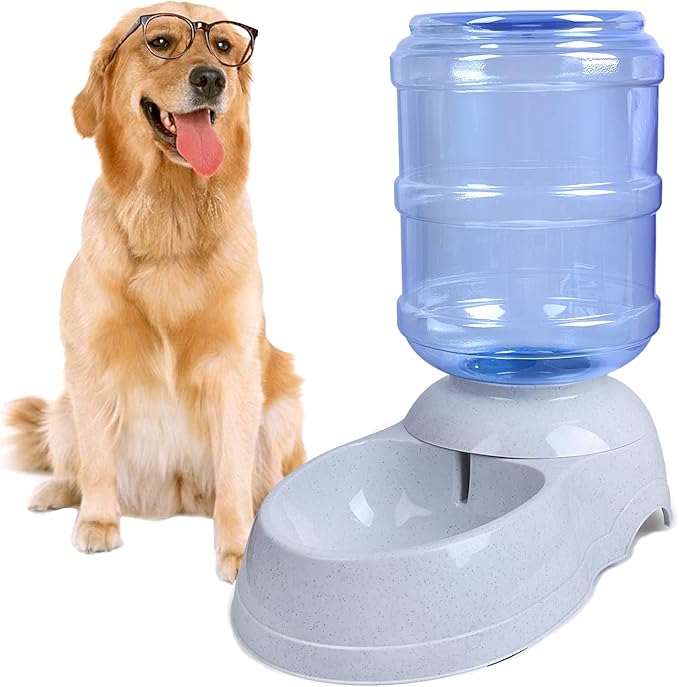 Automatic Pet Feeder and Water Dispenser Gravity Feeder and Waterer Set, 3 Gallon/11L Water Large Capacity,12 Pound Food Capacity