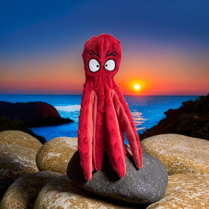 Squeaky Dog Toys – No-Stuffing Crinkle Plush, Durable Puppy Teething & Interactive Play, 2-Pack