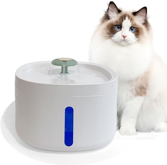 LIFFY Small Pet Water Fountain 2.6L Automatic Water Dispenser for Cats Dogs | Quiet Pump, BPA-Free Plastic, Energy-Saving | Continuous Fresh Flow with Easy-Clean Design & Multi-Layer Filtration