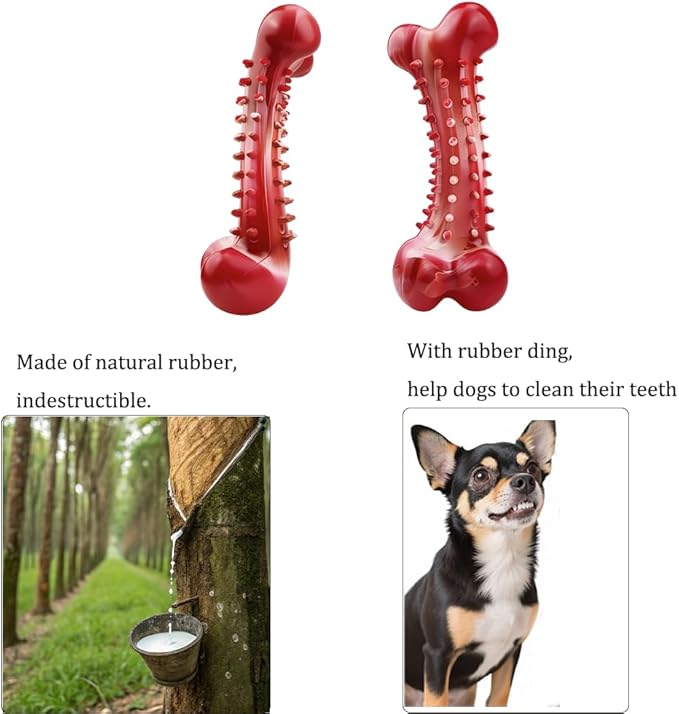 Indestructible Dog Chew Toys for Aggressive Chewers-Durable Rubber Toy for Large MediumSmall Dogs, Interactive Puppy Teething Chewer (Fit for Medium to Large Dogs)