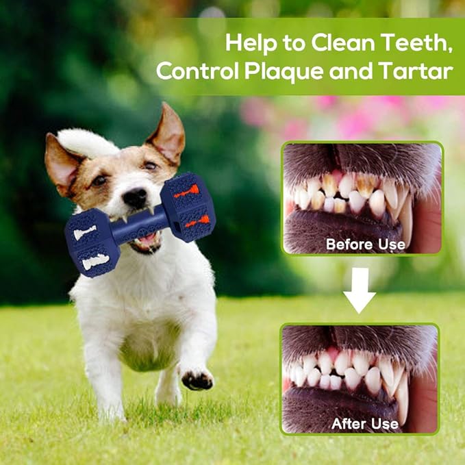 Dog Chew Toys for Aggressive Chewers,Food Grade Non-Toxic Dental Pet Toy,Tough Durable Indestructible Dog Toys for Small Dogs.Blue(8IB-15IB)