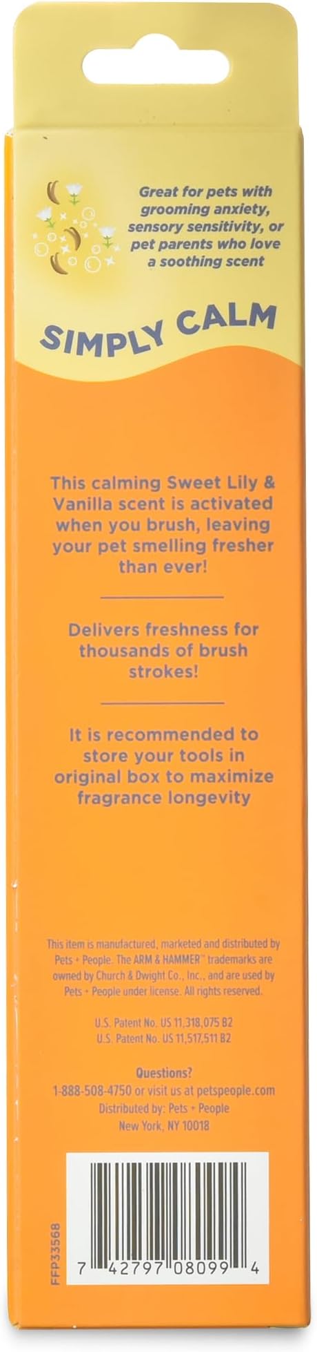 Arm & Hammer “Simply Calm” Dog Grooming Pin & Bristle Deodorizing Brush with Fragrance Transfer Technology – Scented 2-in-1 Brush for Detangling & Shedding, Sweet Lily & Vanilla Scent
