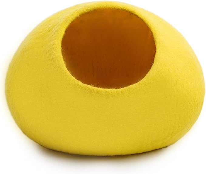 Woolygon Premium Wool Cat Cave Bed - Felt Cat Cave Handmade from 100% Merino Wool, Eco-Friendly Felt Cat Bed for Indoor Cats and Kittens