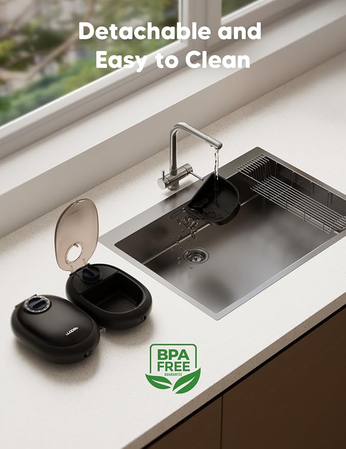 WOPET Automatic Cat Feeder, 48-Hour Programmable Pet Food Dispenser, Built-in Ice Gel Pack for Freshness – Ideal for Wet Food, Yogurt & Canned Meals – Perfect for Cats, Kittens & Small Dogs