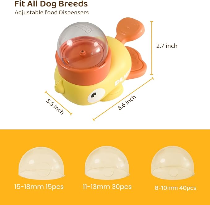 2-in-1 Interactive Slow Feeder Dog and Cat Slow Feeder Bowl Enrichment Toys Interactive Dog Toys Perfect for Small to Medium Puppy Duck-Shaped Puzzles Promotes IQ Training, Reduces Bloating