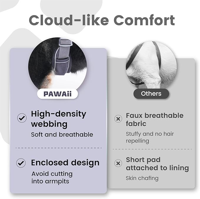 Pawaii No Pull Dog Harness with Pet ID Tag,Reflective Strips No Choke Front O Ring Breathable Mesh Adjustable Soft Padded Pet Vest with Easy Control Handle for Large Dogs