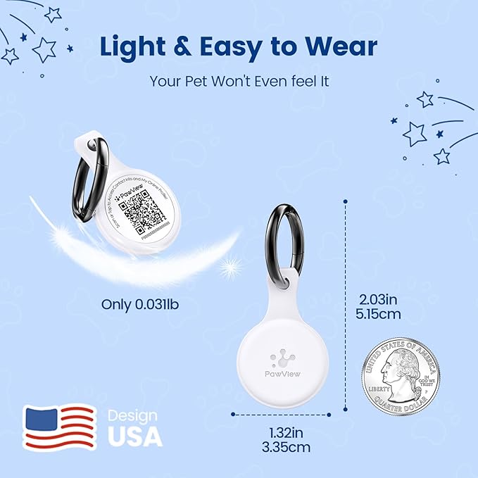 Dog ID Tag with QR Code & NFC, Silent Silicone Dog Name Tags Personalized for Pets- Scan QR for Instant Location Alert, Emergency Contact and Modifiable Pet Profile (White)