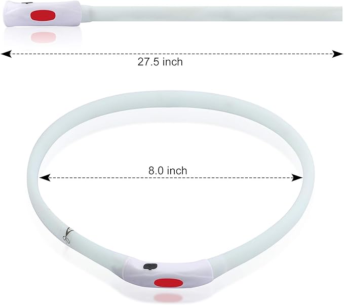 LED Dog Collar, Rechargeable RGB Color Changing Light Up Dog Collars, Waterproof Dog Lights Make Pet Visible and Safety for Night Walking,Outdoor, Camping, for Small Medium Large Dogs