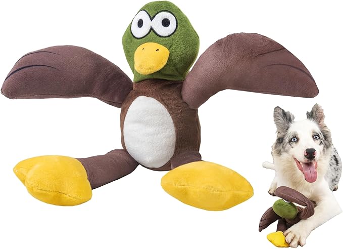 Duck Dog Toys, Squeaky Plush Dog Toy for Small, Medium, and Large Breed Dogs, Interactive Dog Chew Toys with Soft Fabric, and Puppy Toys to Keep Them Busy