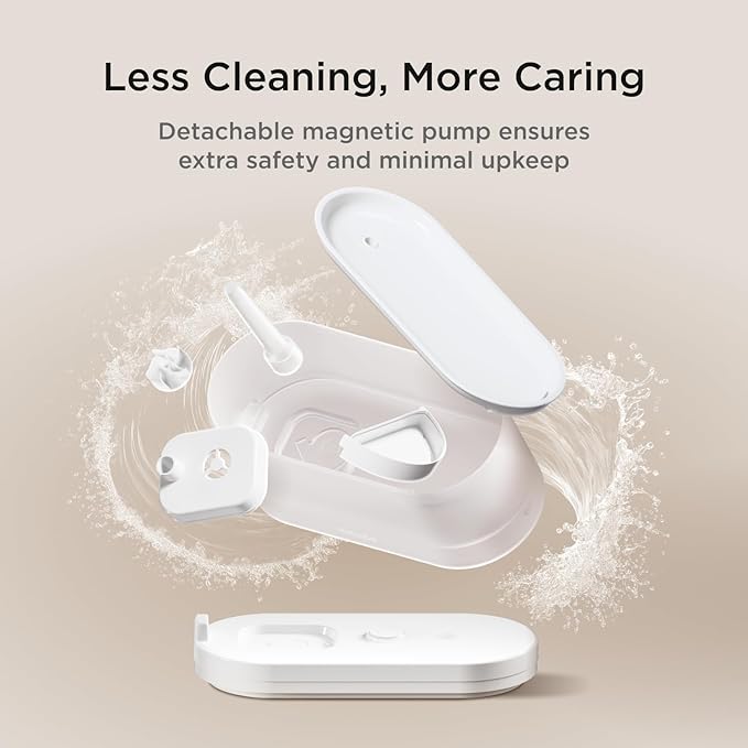 Petcube Bundle of Water Fountain with Ceramic Basin+3 Filters Pack | Automatic Wireless Fountain for Cats and Dogs, Easy to Clean, in-App Filter Control, Quiet Pump, Battery Operated