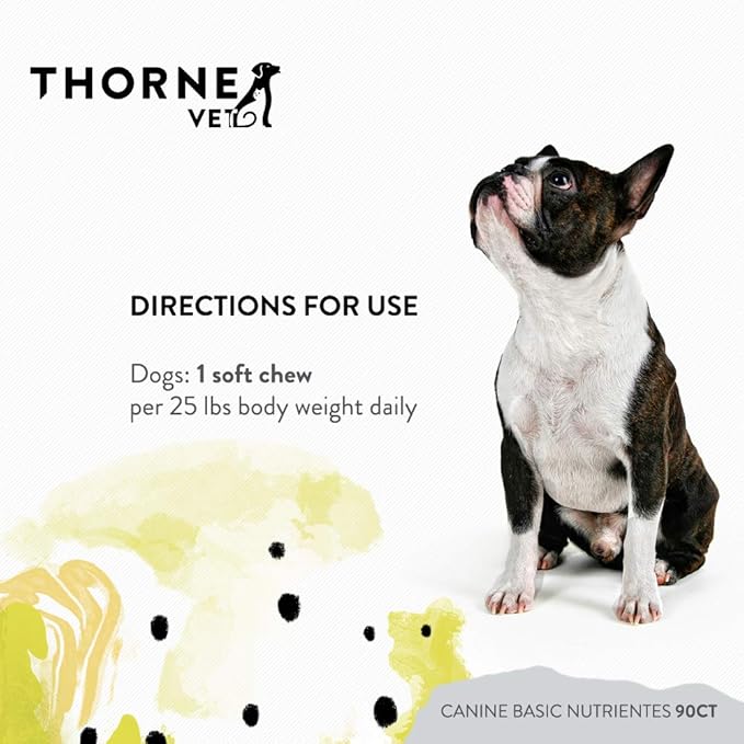 ThorneVET Canine Basic Nutrients – Multivitamin Support for Dogs, 90 Soft Chews