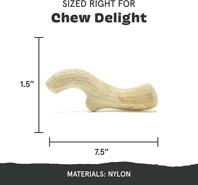 Barkbox Super Chewer Tough Dog Chew Toys for Aggressive Chewers, Dental Stimulating (Antler - Large)