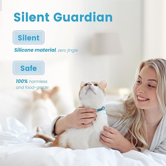 Pawaii QR Code Dog ID Tag, Silent Silicone Tag, Modifiable Pet Online Profile, Free Emergency Contact, Scan QR for Instant Pet Location Alert Email, 1Pack (Sky Blue)