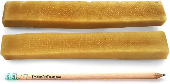 EcoKind Premium Gold Yak Cheese Himalayan Dog Chews, Dog Treats Large Breed, All Natural, High Protein, for Aggressive Chewers, Large - 2 Chews
