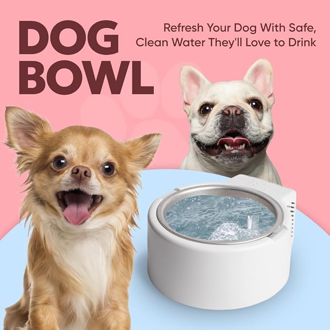 1.2L Cooling Dog Water Bowl – Plug-in Refrigerated Pet Bowl for Large, Medium, Small Dogs – Non-Slip Base, Dishwasher Safe, Keeps Water Cold for Summer Hydration (Blue)