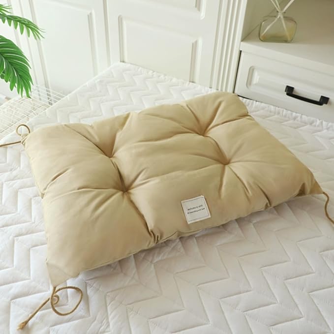 SHENGOCASE 2-Pack 3.15" Thick Soft Cat Kneading Pillow Cushion Bed with Ties for Cat Dog House Perch Shelf, Cushion Pad Padding for Cat Cage Kennel