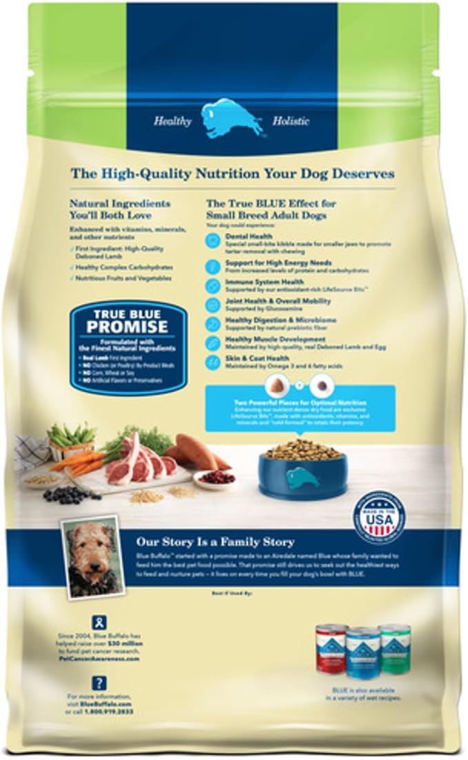 Blue Buffalo Life Protection Formula Natural Adult Small Breed Dry Dog Food, Lamb and Brown Rice 5-lb Trial Size Bag