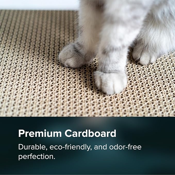 Cat Scratcher Tunnel, Cardboard cat House & Scratching Post for Indoor Cats, 360 Degree Comfort, Durable Design, Odor-Free Fun, Easy Assembly, Perfect for Playful Kittens and Adult Cats, greywood