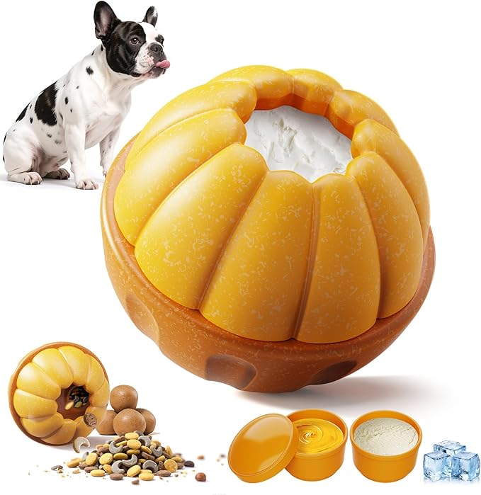 Frozen Treat Toy, Long-Lasting Interactive Dog Toy to Keep Your Pup Busy and Distracted,Safe for Dogs, DIY Freezable Fillable Treat Toy, Treat Dispensing Dog Toy Puzzle, for XL Pups - 25-75 lbs