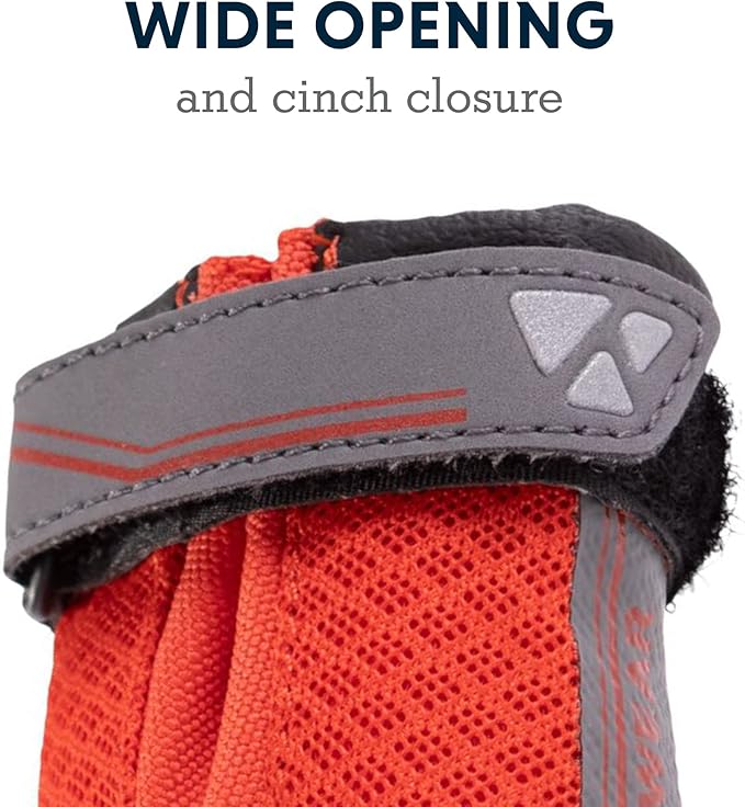 Ruffwear, Grip Trex Dog Shoes, Non-Slip Boots for Hot Pavement & Snow, Weatherproof Paw Protection with Breathable Mesh, Rugged Sole for Hiking, Red Sumac, 2.25"