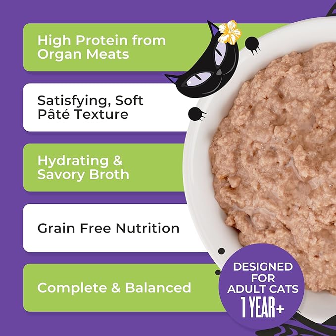 Tiki Cat After Dark Soft Pate Wet Cat Food, Duck & Chicken Liver Recipe, 5.5 oz. Can (8 Count)