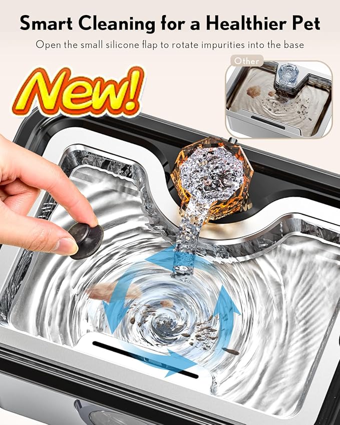 Dog Water Fountain for Large Dogs Stainless Steel 3 Gallon 12L Extra Big Pet Water Bowl Dispenser,Cat Drinking Fountains with Filters for Small Medium Large Dogs and Multi-Pet,Ultra-Quiet Pump