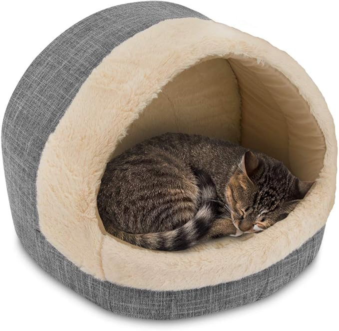 Cozy Cat Cave by Best Pet Supplies - Gray, 17 x 15 x 14