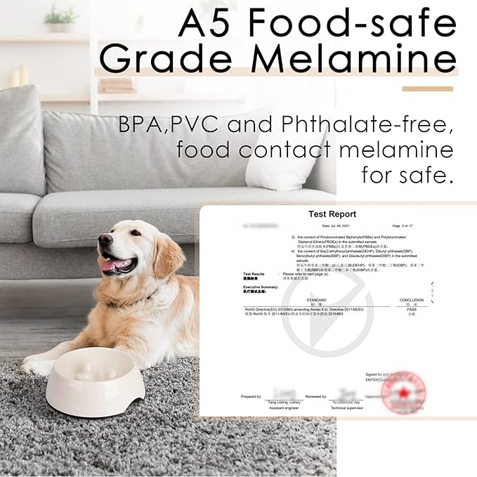 SUPERDESIGN Slow Feeder Dog Bowl Cat Bowl 1/2 Cup Slow Feeding Dog Bowl for Small Medium Breed Anti Gulping Healthy Eating Interactive Bloat Stop Fun Alternative Non Slip Puzzle Dog Food Bowl, White