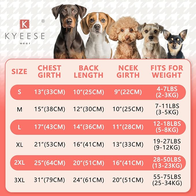 KYEESE 2Pack Dog Shirts Waffle Stretchy Dog T-Shirts Lightweight Tank Top Sleeveless Vest Breathable, XX-Large, Pink+Grey